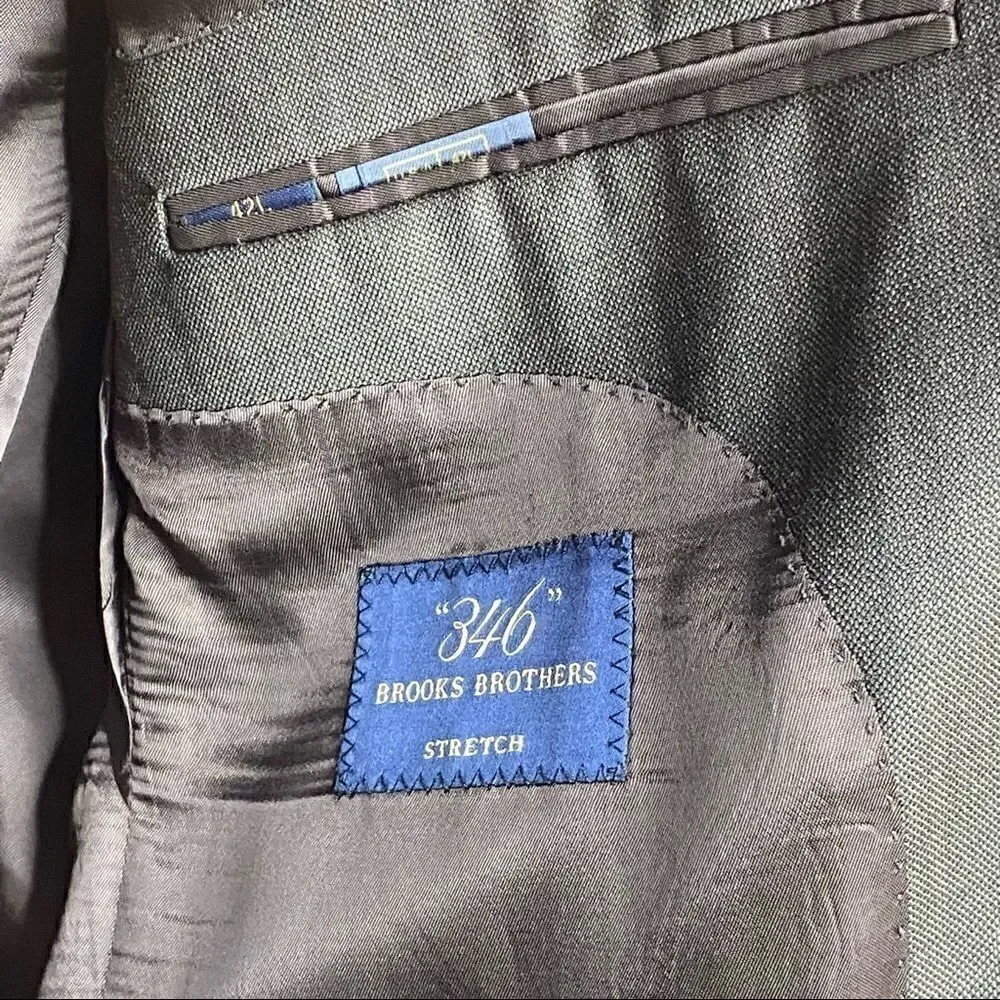 Brooks Brothers 346 brown wool 2 button sport coat size 42L